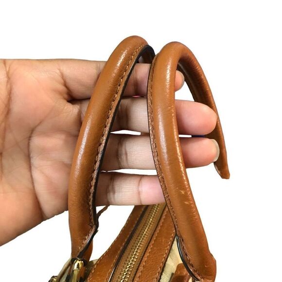 Michael Michael Kors Handbag Bedford Satchel Medium Ginger Brown - Picture 13 of 16